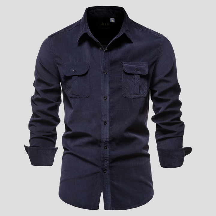 Camisas de Corduroy de Mangas Largas para Hombres