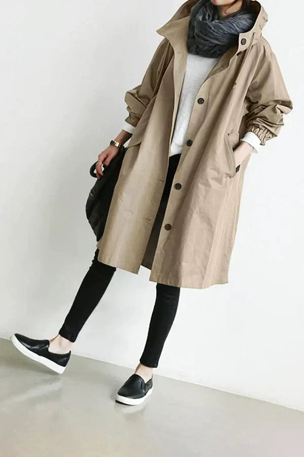 Abrigo impermeable Maris de largo medio y gran tamaño