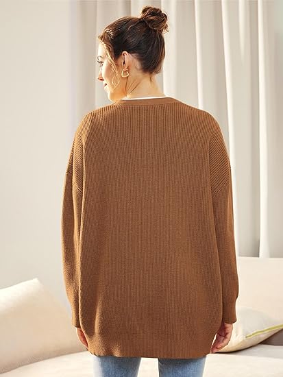 Cárdigan oversize con cuello en V