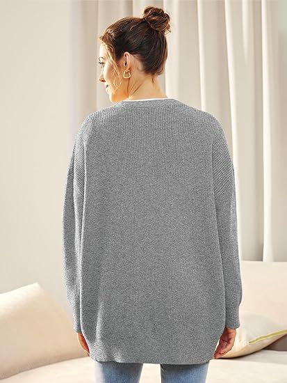 Cárdigan oversize con cuello en V