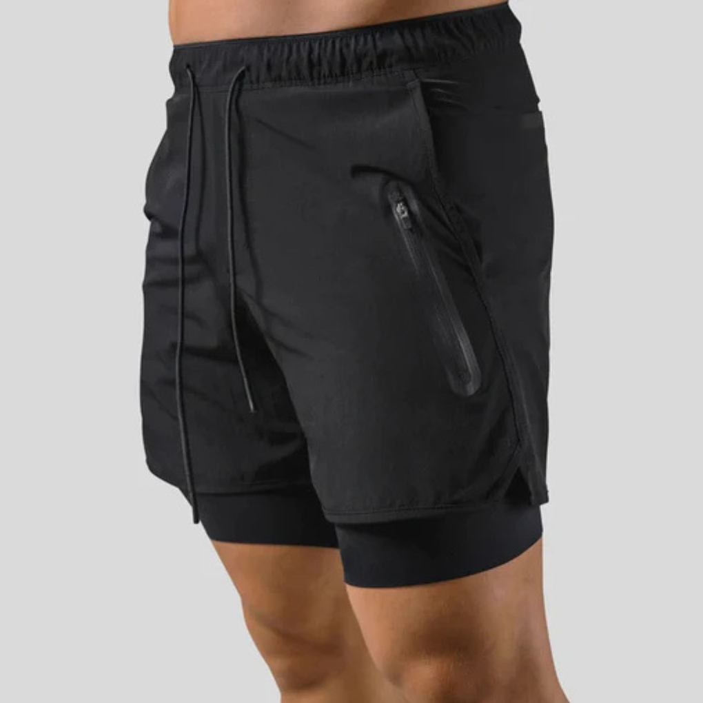 Pantalones deportivos 2 en 1 para hombre