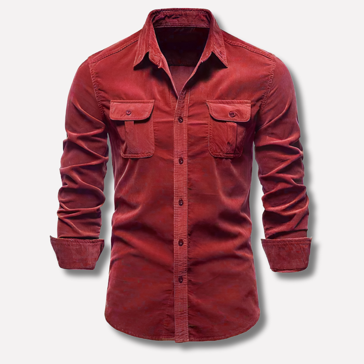 Camisa clásica de pana para hombre