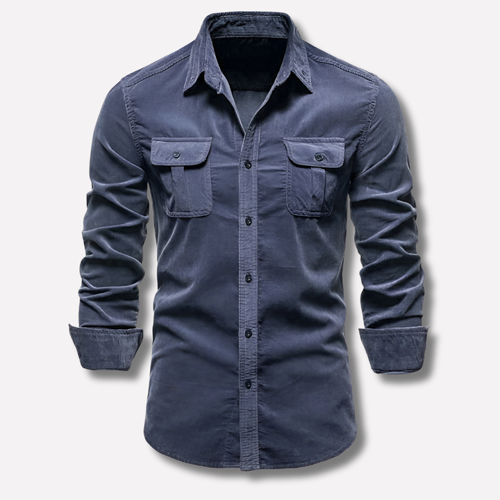 Camisa clásica de pana para hombre