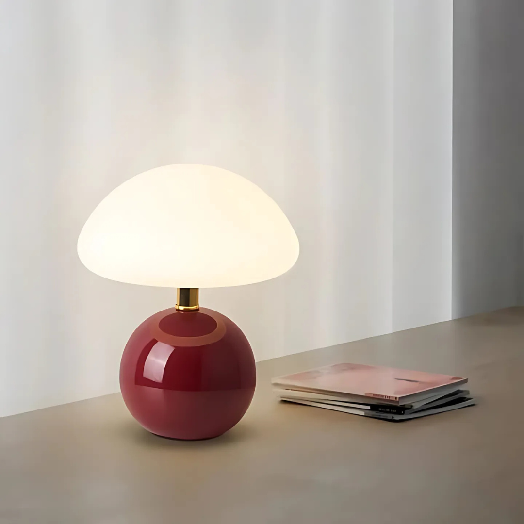 Solina – Lámpara de Mesa LED en Forma de Seta con Estilo