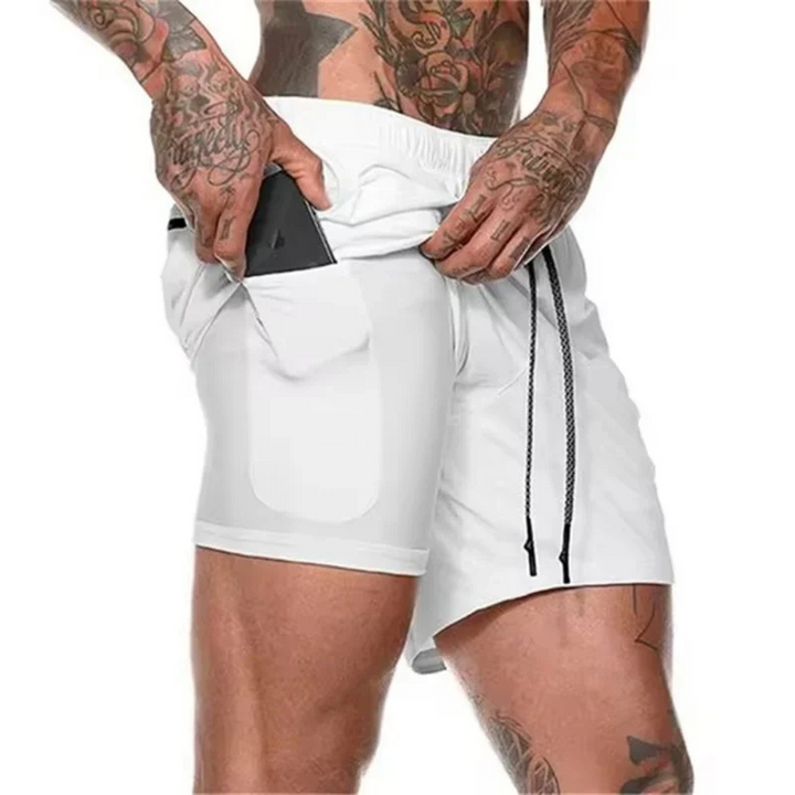 Pantalones cortos deportivos 2 en 1 para hombre: diseñados para el rendimiento y la comodidad