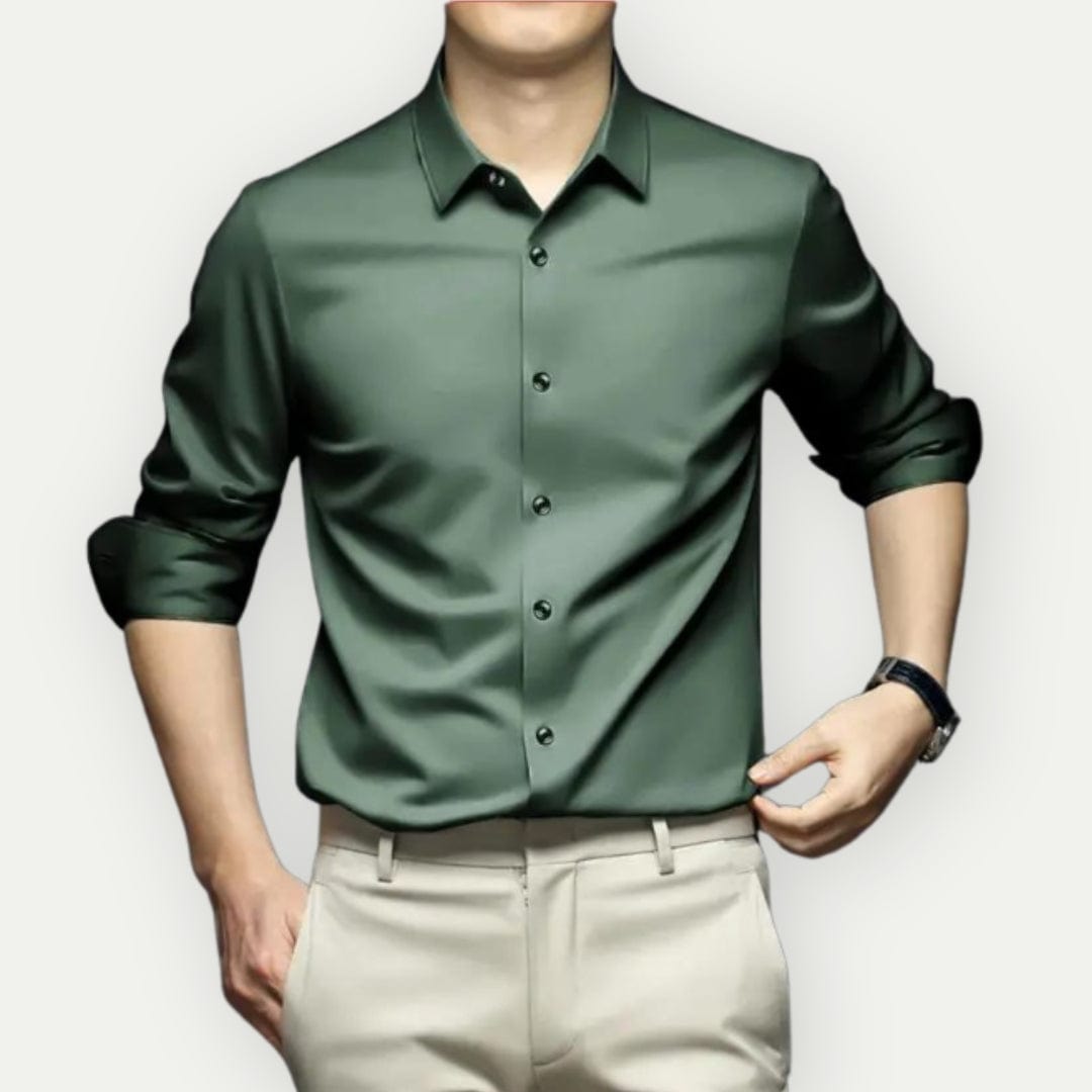 Camisa antiarrugas que no necesita planchado