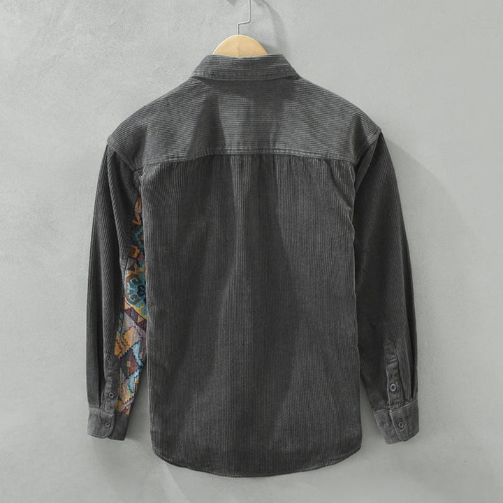 Camisa de Manga Larga Vintage para Hombres Estilo Clásico con Atractivo Atemporal