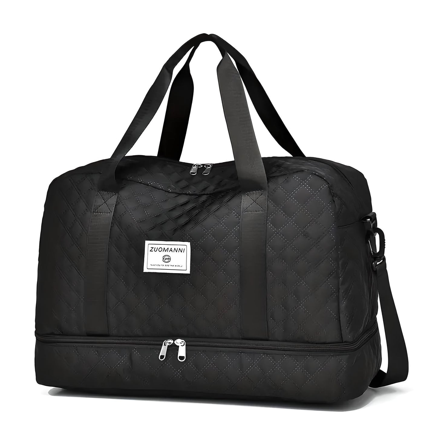 Bolsa de Viaje de Gran Capacidad con Estampado de Rombos