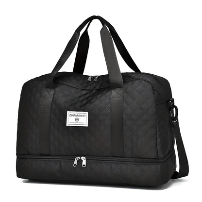 Bolsa de Viaje de Gran Capacidad con Estampado de Rombos