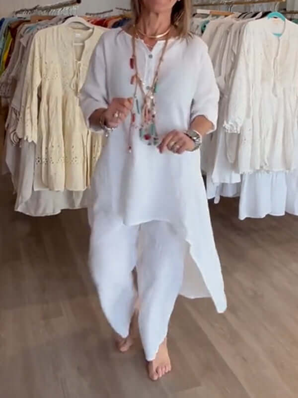 Traje de lino para mujer