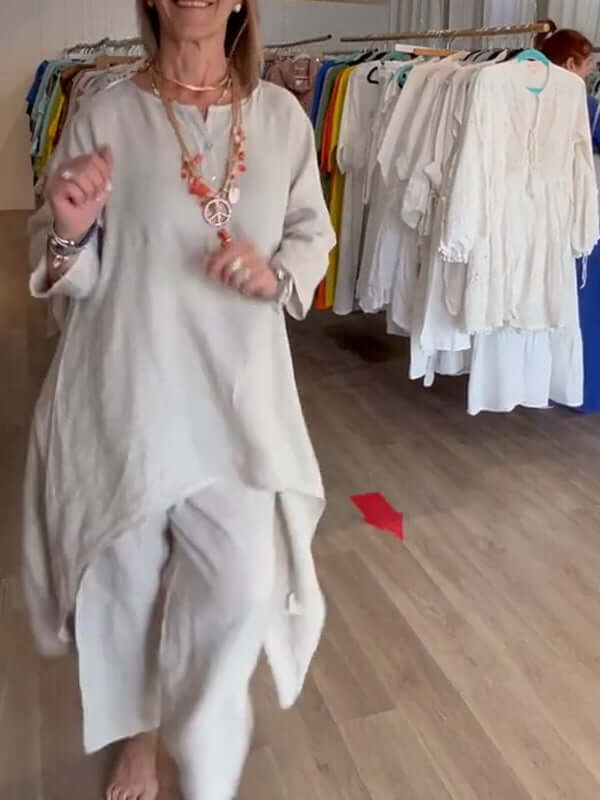 Traje de lino para mujer