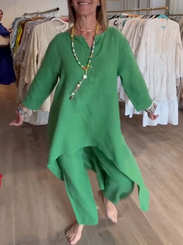 Traje de lino para mujer
