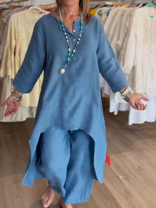 Traje de lino para mujer