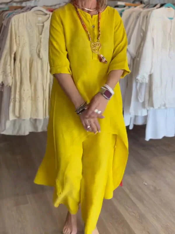 Traje de lino para mujer