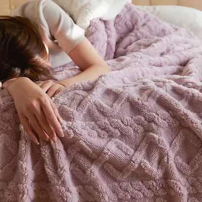 Manta de invierno de lana de cordero