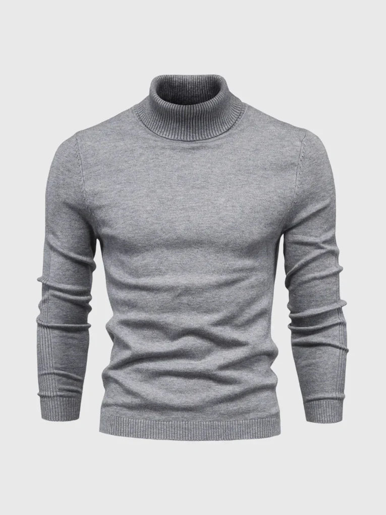 Suéter de Cuello Alto para Hombres – Lavable y Versátil