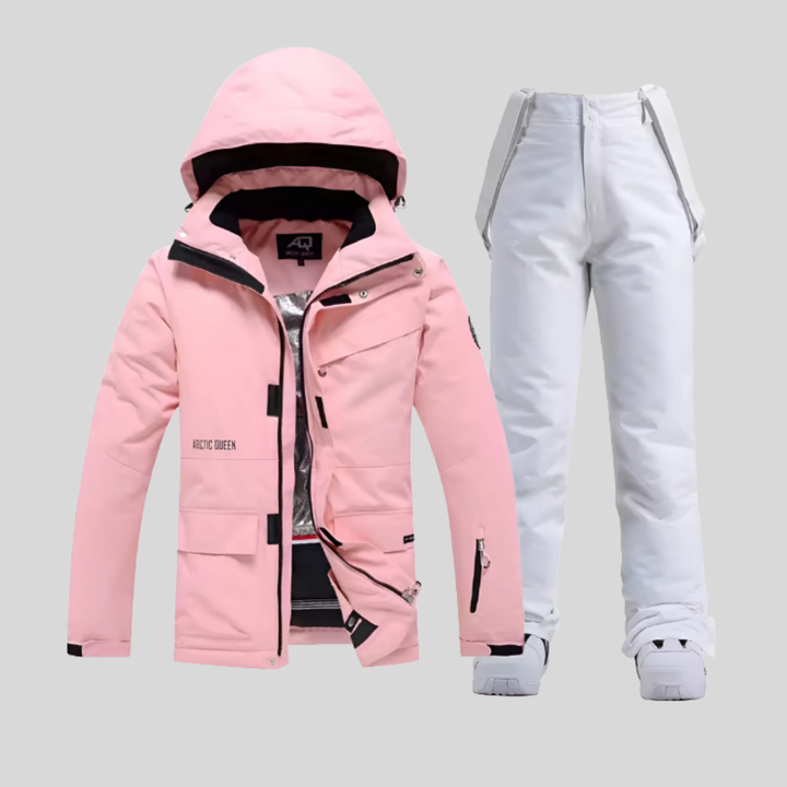 Conjunto de Chaqueta y Pantalones de Esquí para Mujeres - Outfit Funcional de Invierno