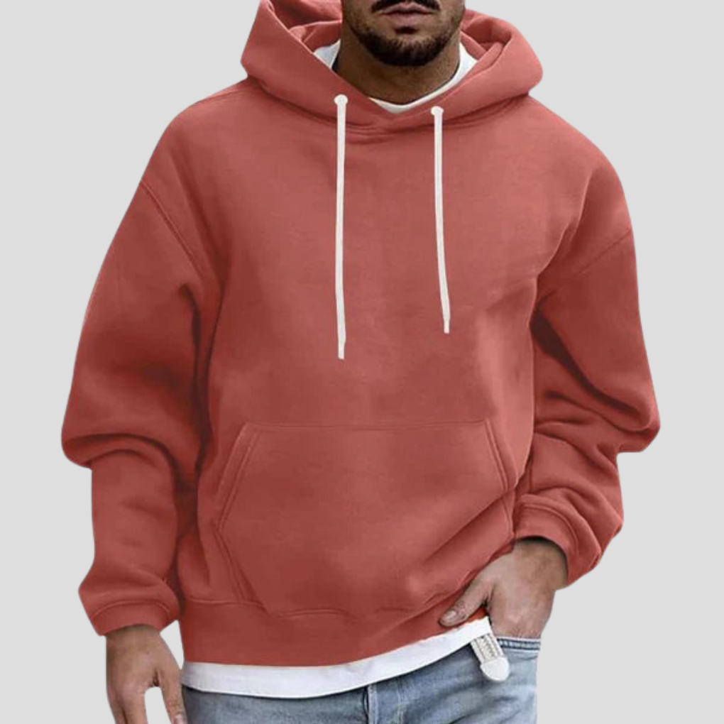 Sudadera con capucha y bolsillos para hombre
