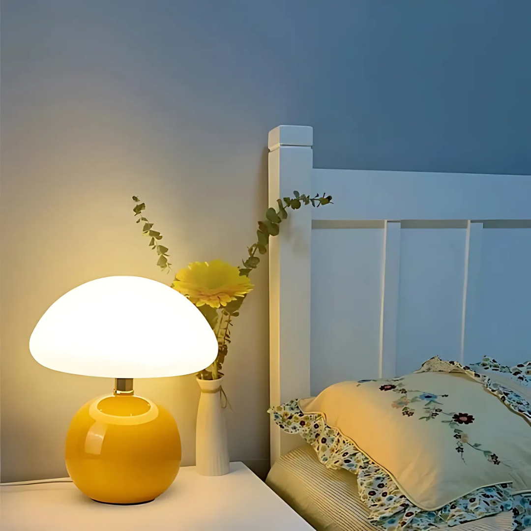 Solina – Lámpara de Mesa LED en Forma de Seta con Estilo