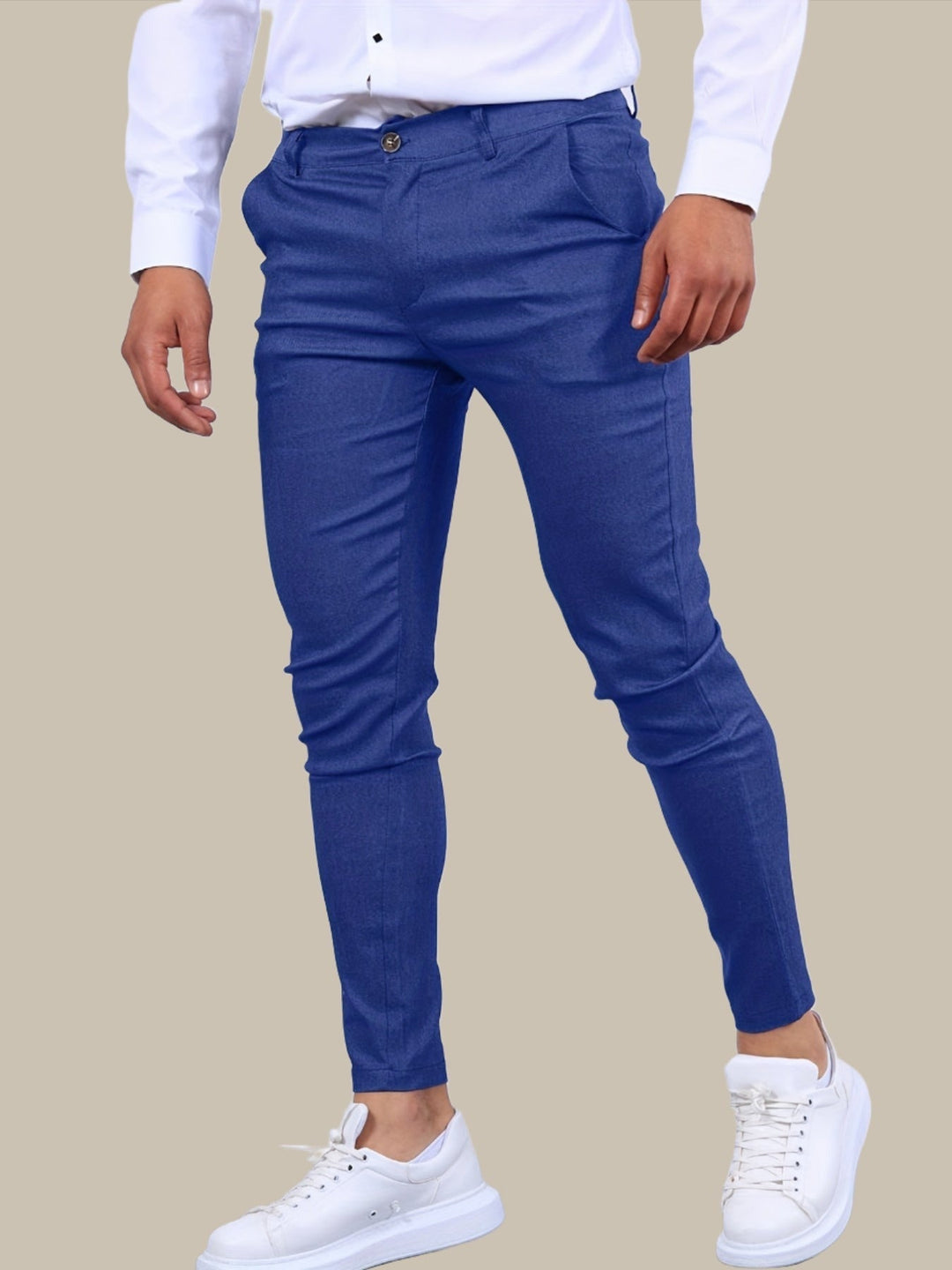 Pantalones ajustados con elástico para hombre