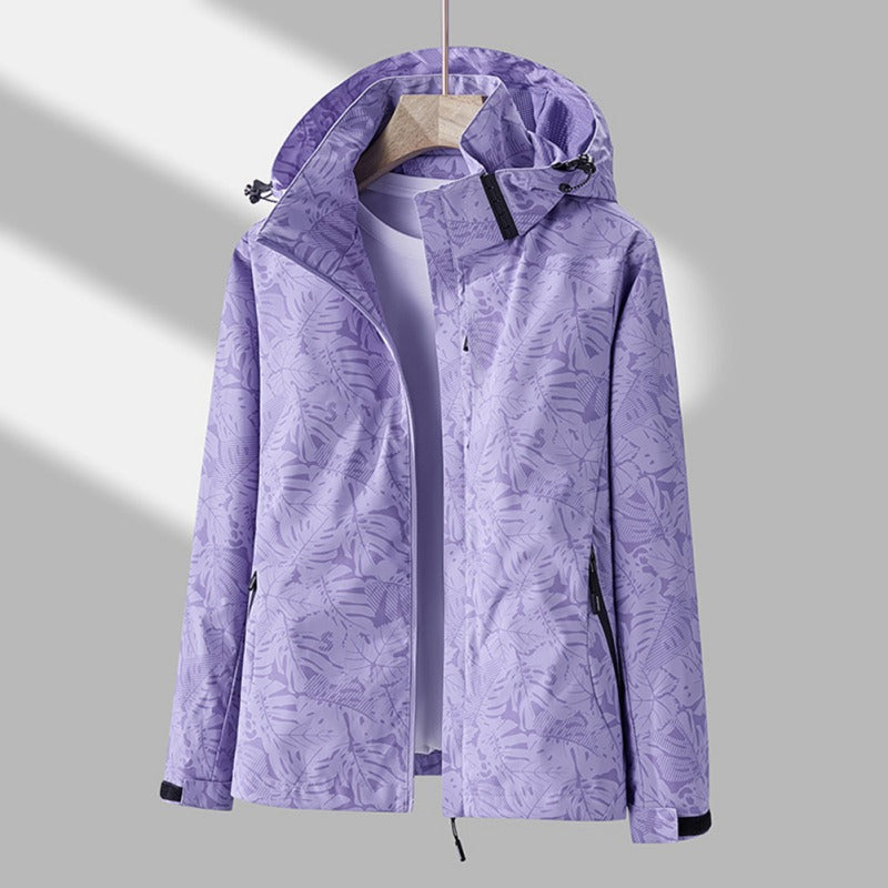 Chaqueta Impermeable y Cortaviento con Capucha para Mujer