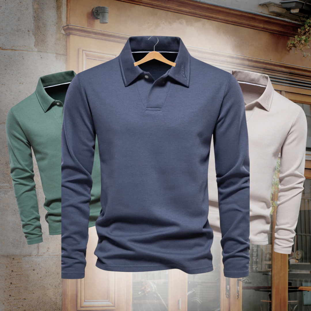 Suéter Tipo Polo para Hombre: Estilo Clásico y Comodidad Atemporal para el Día a Día
