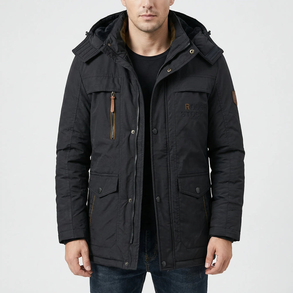 Arctovex - Parka de invierno con capucha y forro polar