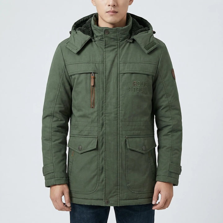 Arctovex - Parka de invierno con capucha y forro polar