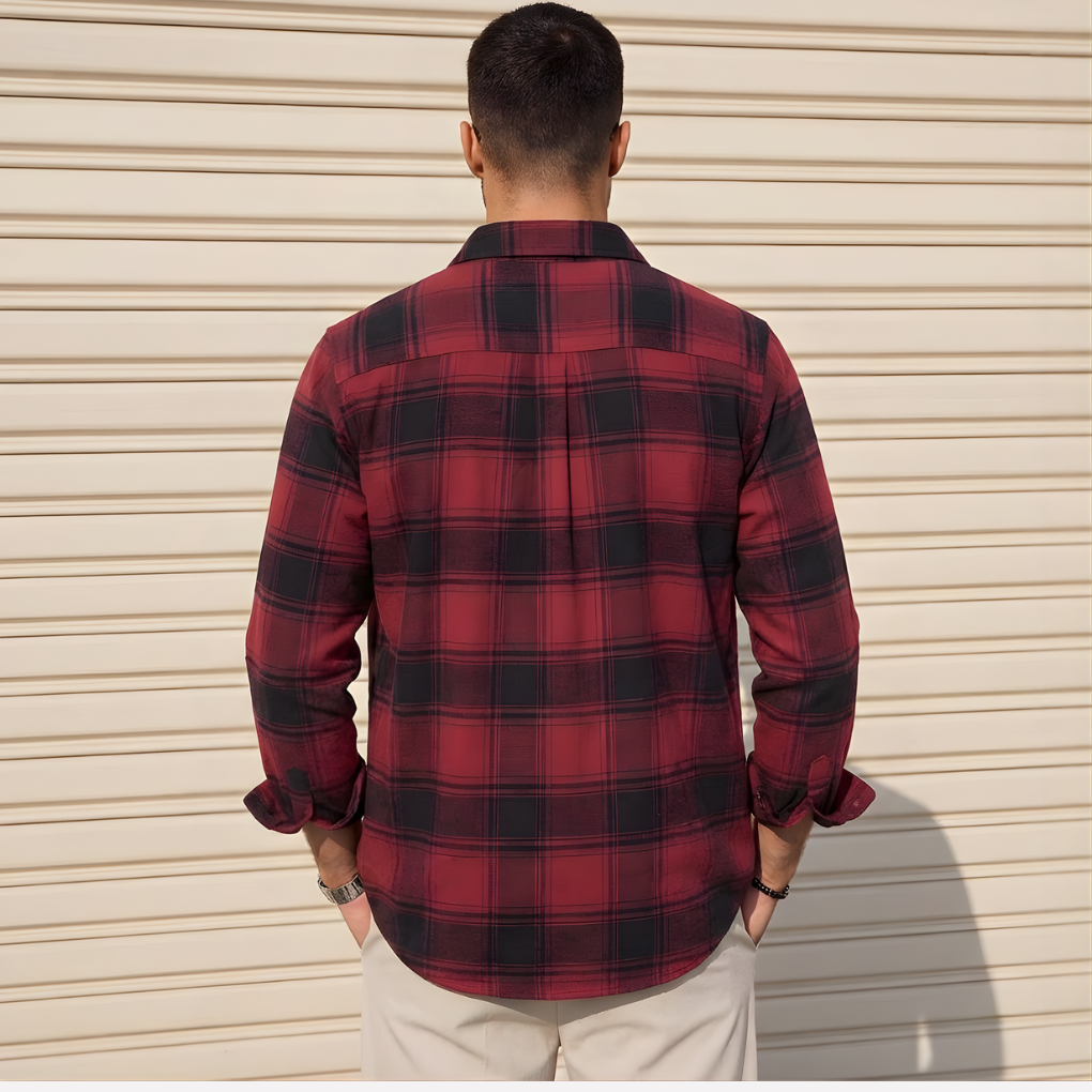 Camisa de Flanela a Cuadros para Hombres