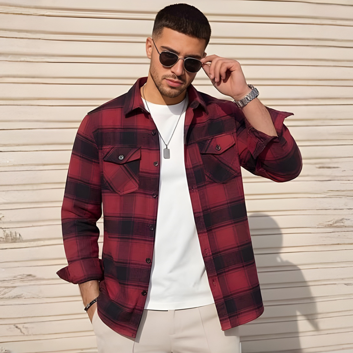 Camisa de Flanela a Cuadros para Hombres