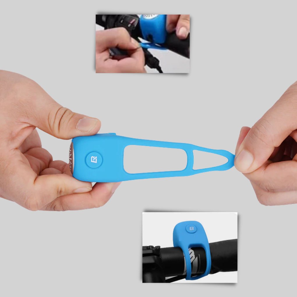 Bocina de bicicleta: bocina compacta de silicona con sonido claro