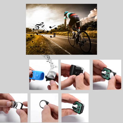 Bocina de bicicleta: bocina compacta de silicona con sonido claro