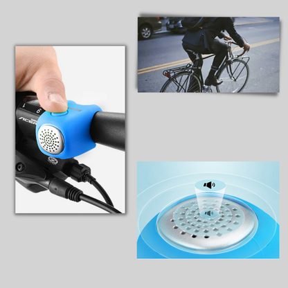 Bocina de bicicleta: bocina compacta de silicona con sonido claro