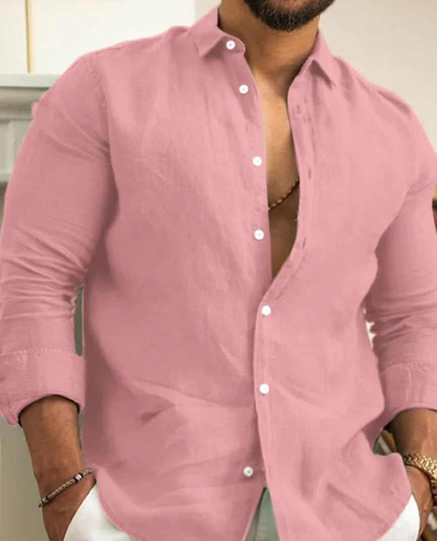 Camisa de lino para hombre