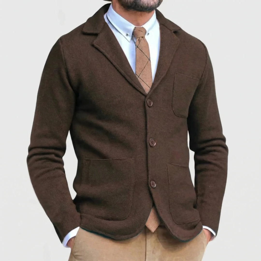 BlazKnox - Blazer de punto con solapa de muesca