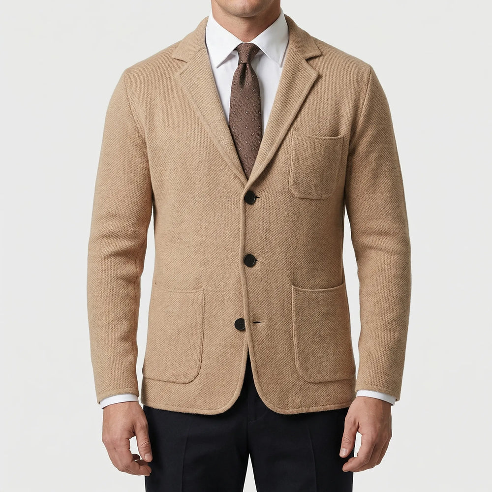 BlazKnox - Blazer de punto con solapa de muesca