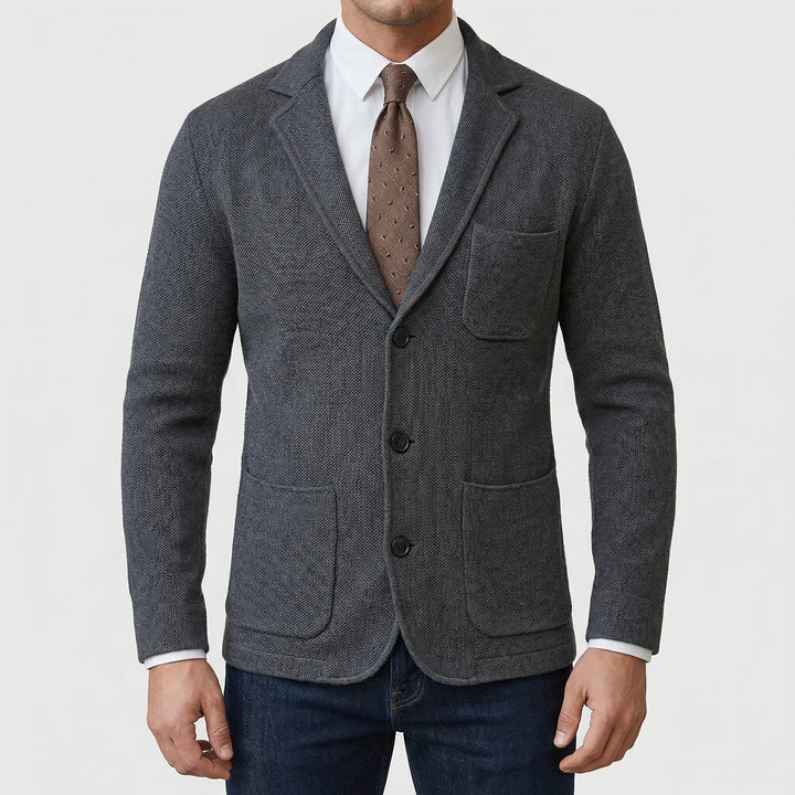 BlazKnox - Blazer de punto con solapa de muesca