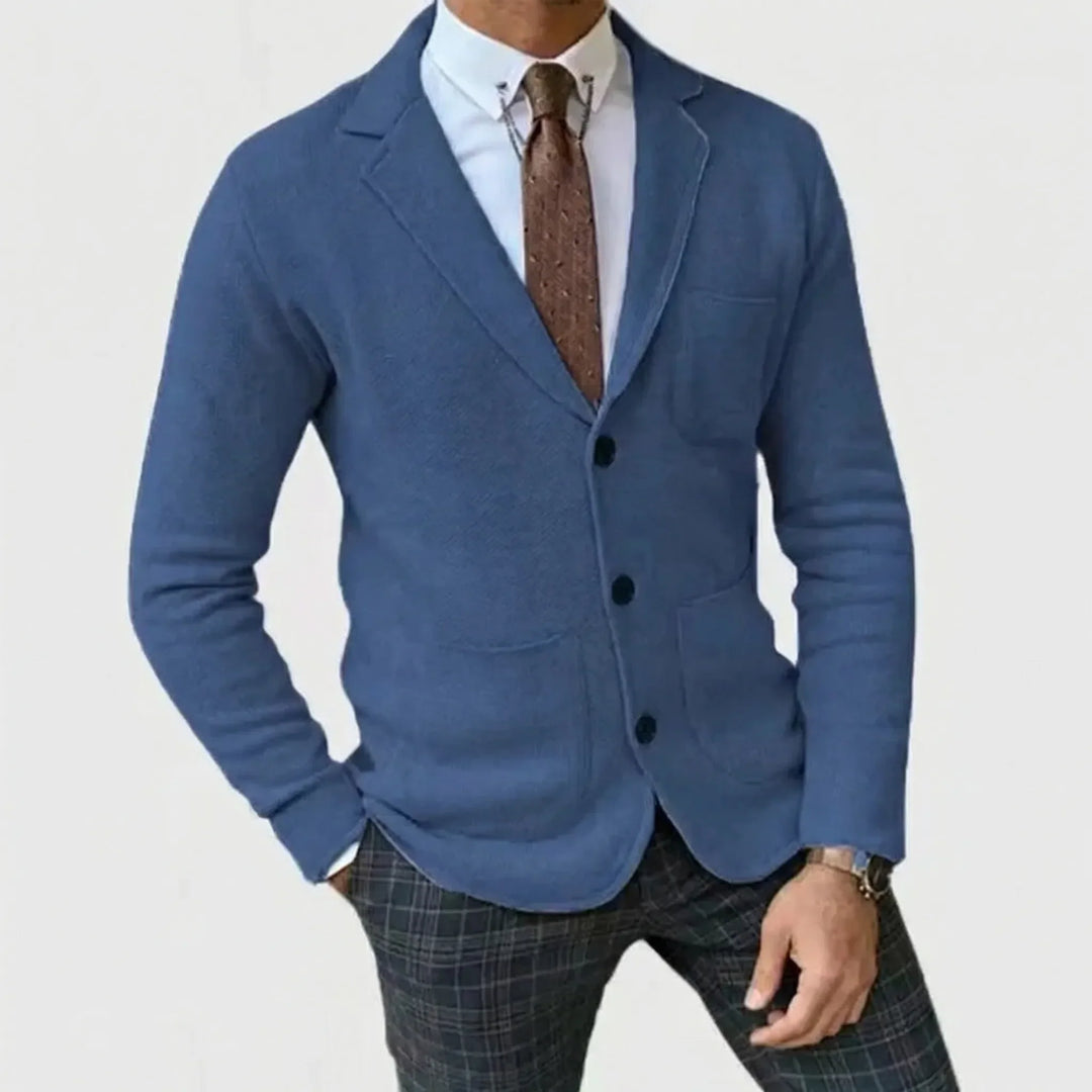 BlazKnox - Blazer de punto con solapa de muesca