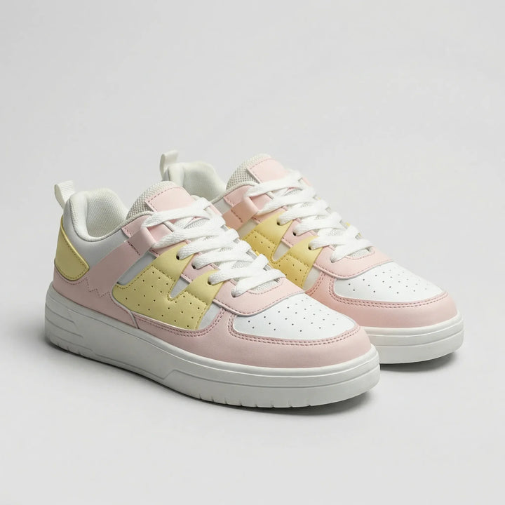 Bloompace - Zapatillas bajas con cordones y bloques de color