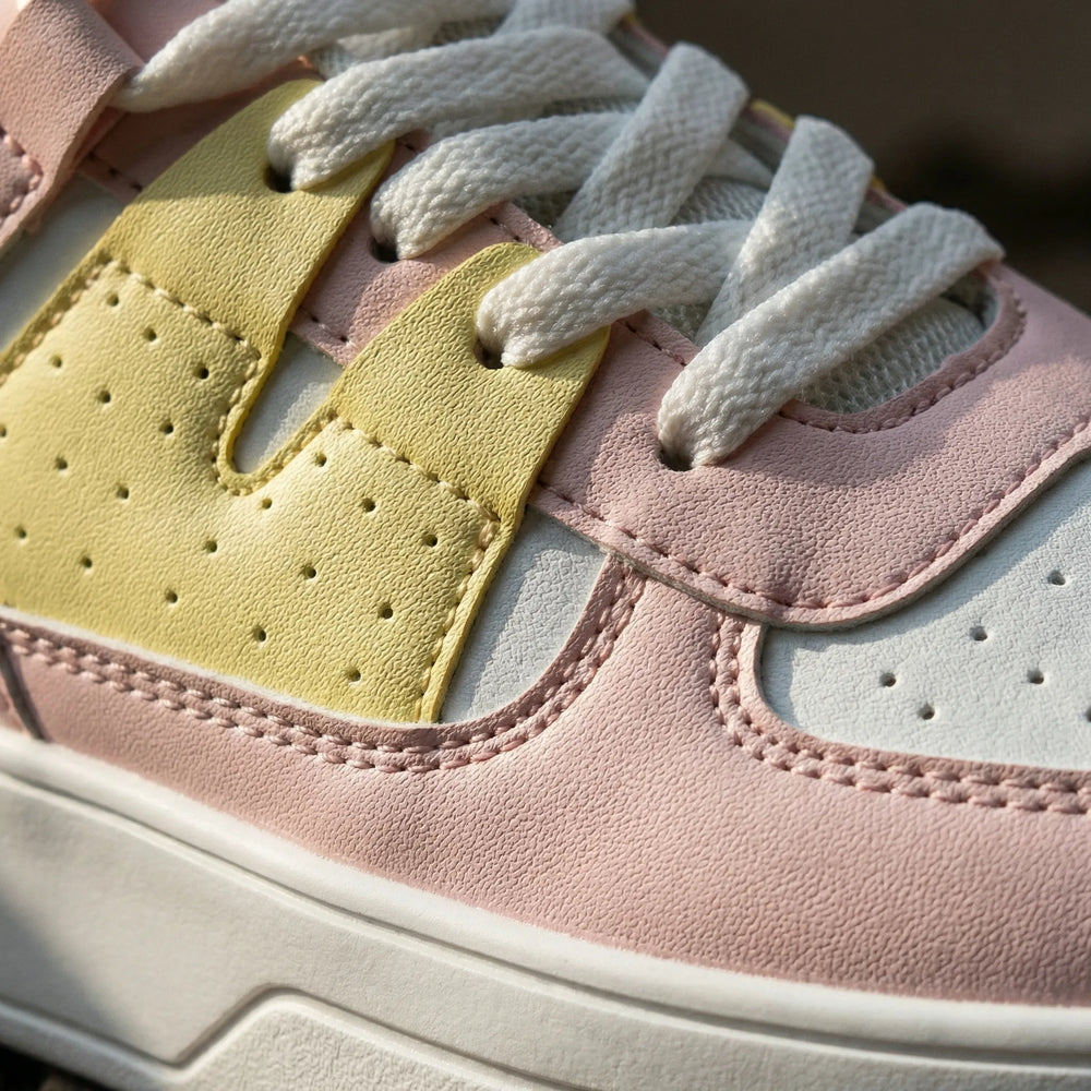 Bloompace - Zapatillas bajas con cordones y bloques de color