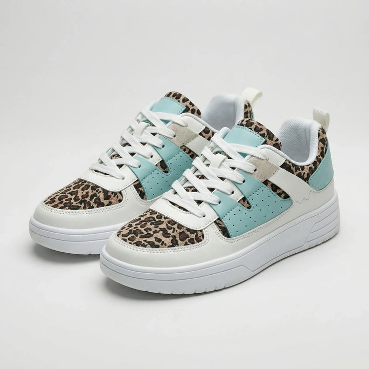 Bloompace - Zapatillas bajas con cordones y bloques de color