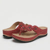 Sandal Con Cuña Con Detalle Floral