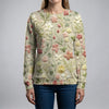 Suéter de Punto Relajado con Estampado Floral para Mujeres