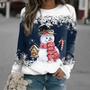 Sudadera de Navidad para Mujeres con Estampado de Copos de Nieve
