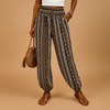 Pantalón boho de cintura alta para mujer