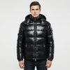 Chaqueta Puffer con Capucha Acolchada Brillante