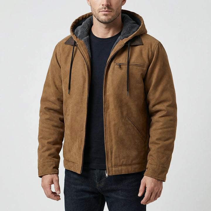 Brackford - Chaqueta con capucha y cremallera forrada de felpa
