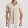 Camisa de Manga Corta con Botones para Hombres
