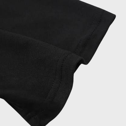 Camiseta casual de hombre con cuello redondo y estampado minimalista