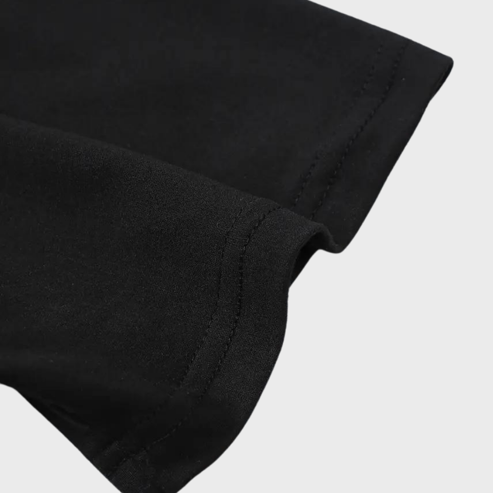 Camiseta informal de hombre con cuello redondo y estampado minimalista